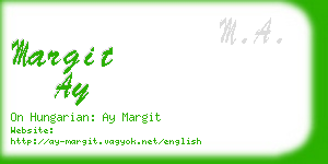 margit ay business card